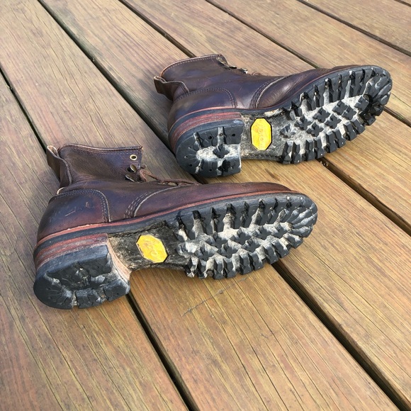 Frye Brown Lace Up Boots with High Ankle Support - Picture 8 of 8